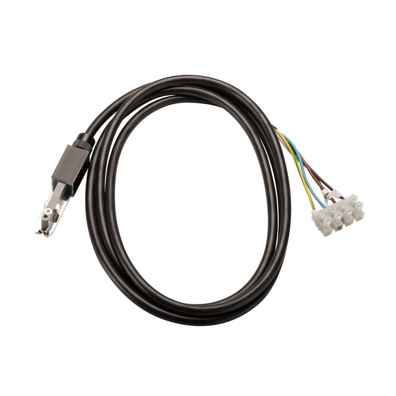 [Discontinued] FEED-IN, for D-TRACK 2-circuit 240V track, black, with 2m cable