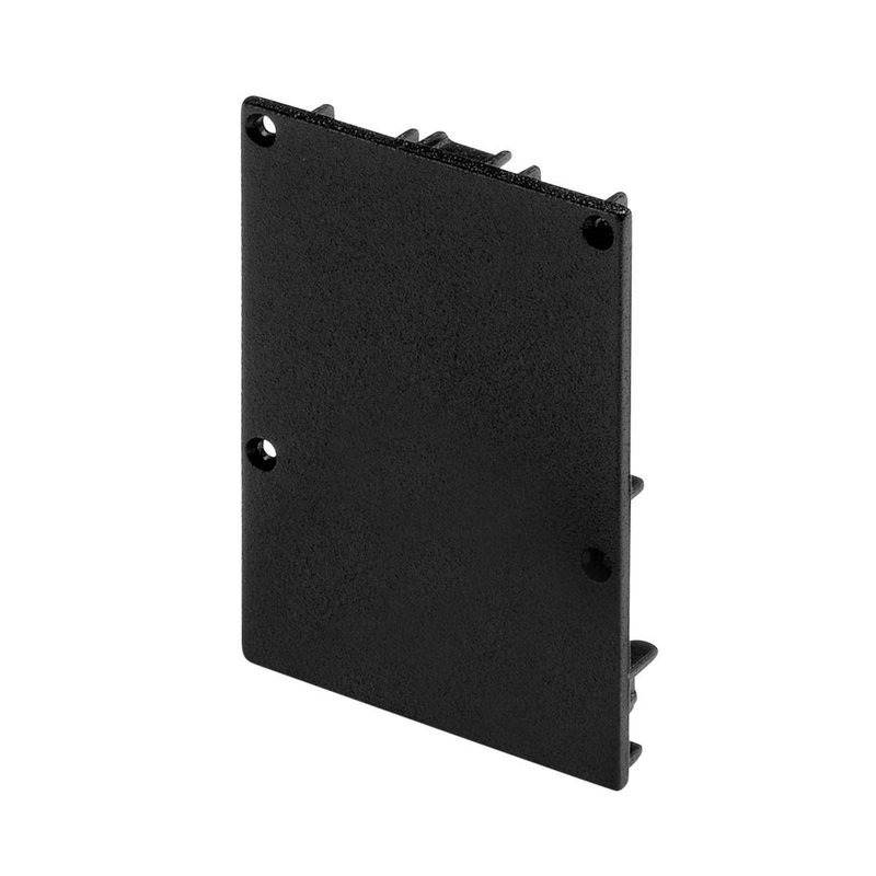 [Discontinued] GLENOS end cap for profile 4970, matt black, 2 pcs.