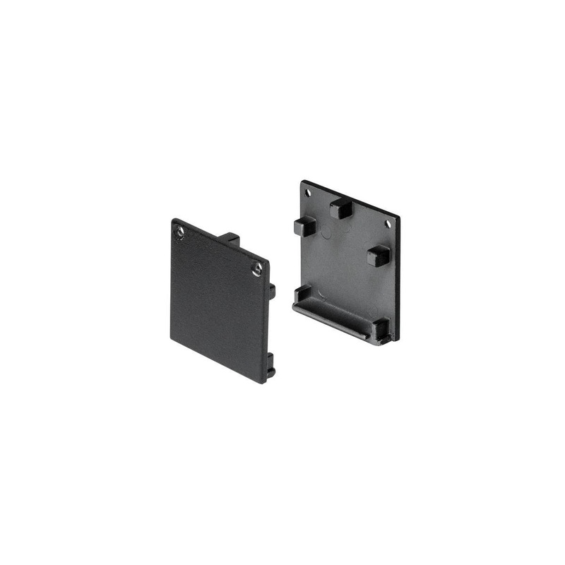 [Discontinued] GLENOS end caps for professional profile 3030, 2 pcs, matt black