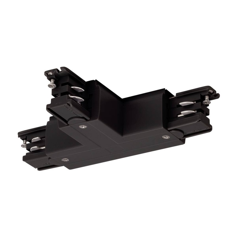 [Discontinued] T-connector for S-TRACK 3-circuit track, earth electrode , Right-version, black