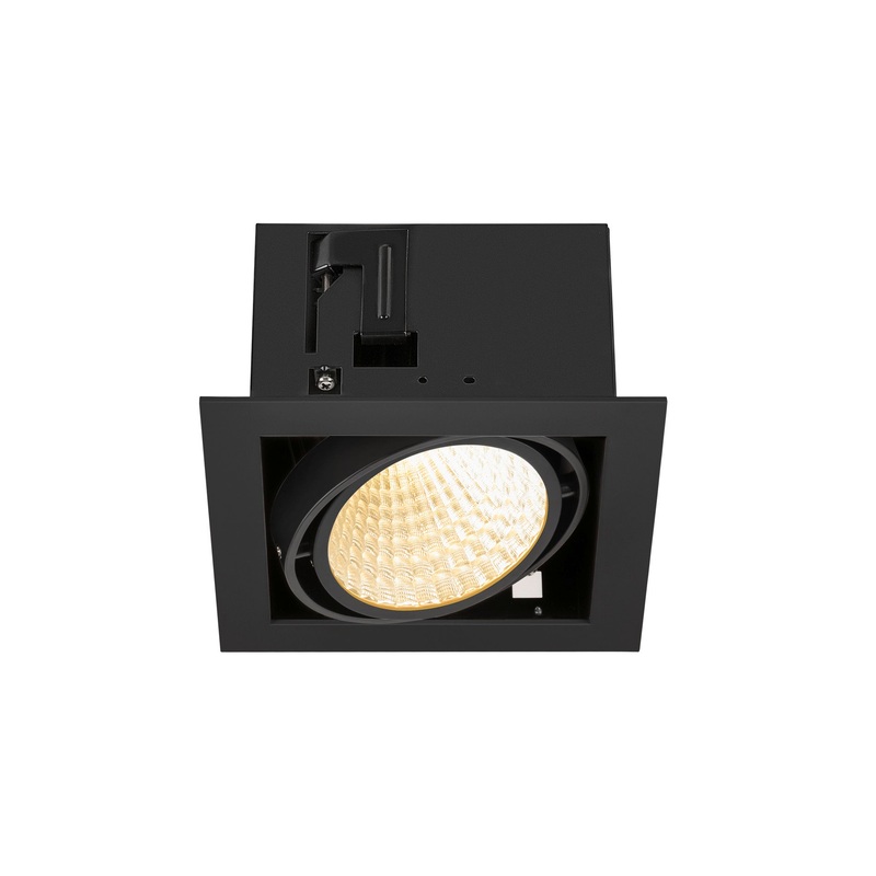 KADUX, recessed ceiling light, single, 3000K, DALI 2, touch, 30, black