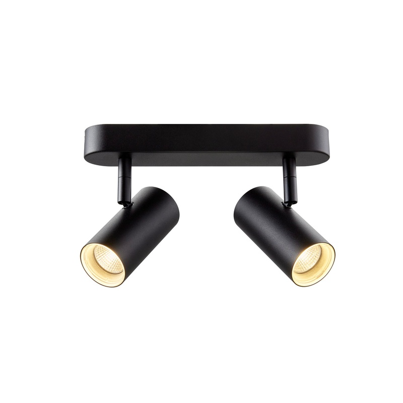 NOBLO, wall and ceiling-mounted light, double, round, 3000K, 12W, PHASE, 32, black