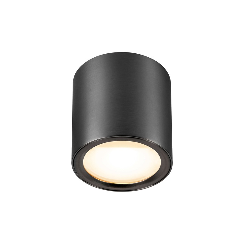 OCULUS, surface-mounted ceiling light, round, 2000-3000K, 11W, dim-to-warm, PHASE, 100, dark bronze