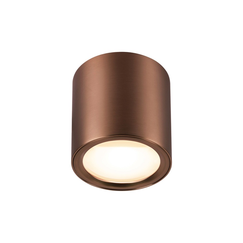 OCULUS, surface-mounted ceiling light, round, 2000-3000K, 11W, dim-to-warm, PHASE, 100, dark copper