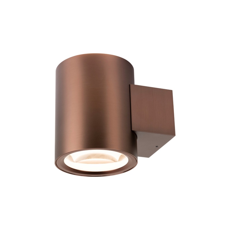 OCULUS, wall-mounted light, round, 2000-3000K, 15W, dim-to-warm, PHASE, 100, dark copper