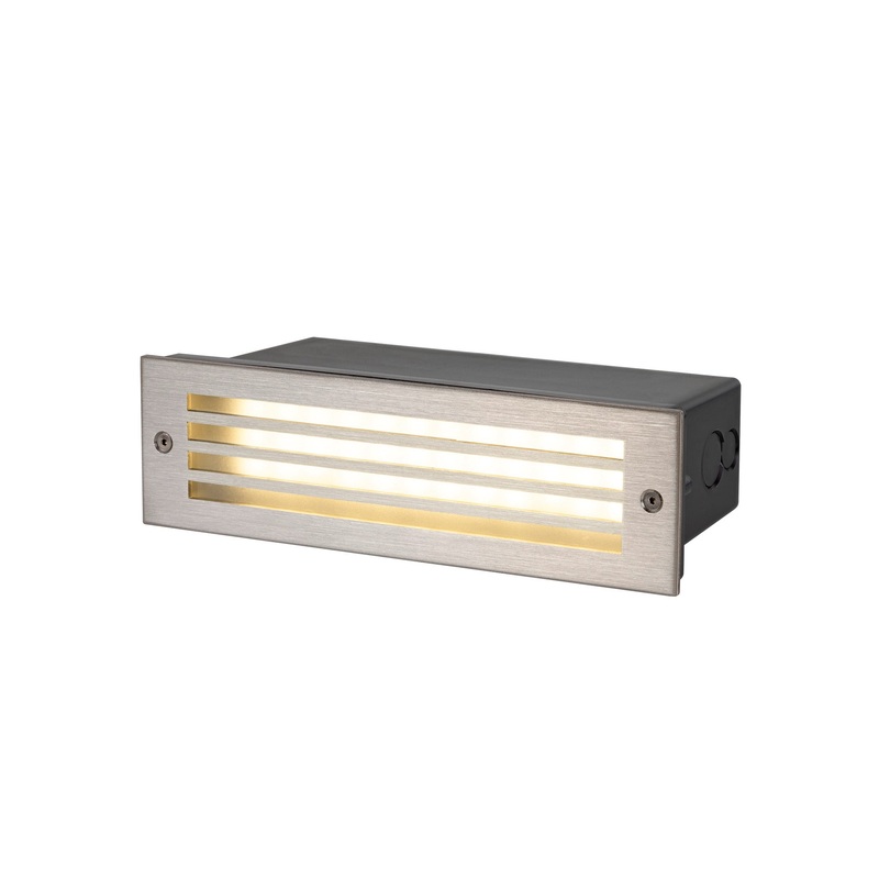 BRICK MESH, recessed wall light, rectangular, 3000K, 5W, IP55, black