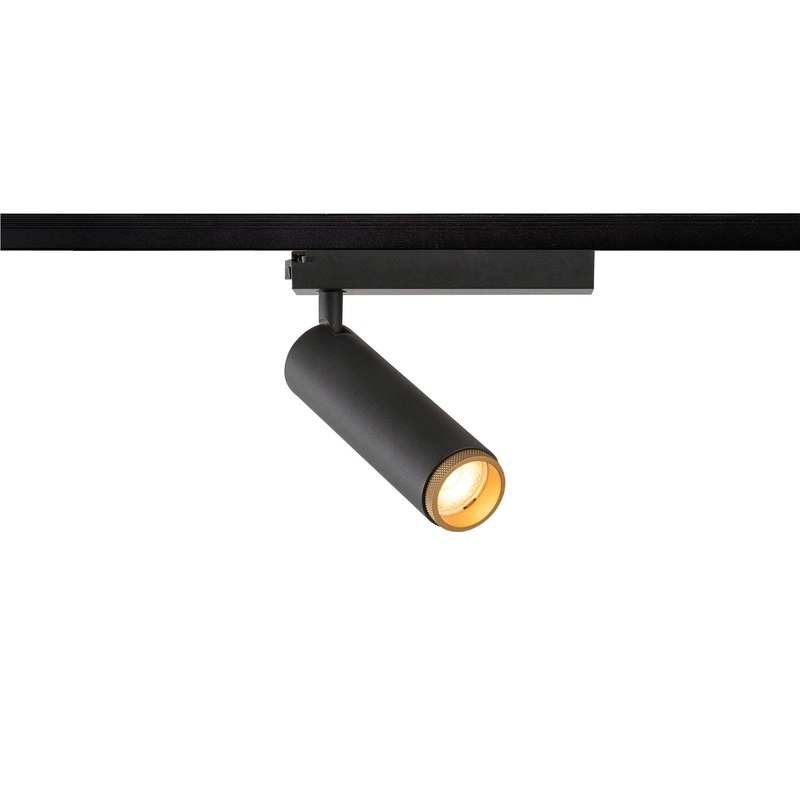 GRIP! M, 1~ spot, cylindrical, 2000-3000K, 15W, dim-to-warm, PHASE, 42, black / gold