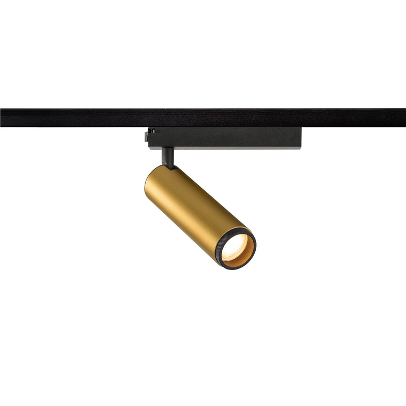 GRIP! M, 1~ spot, cylindrical, 2000-3000K, 15W, dim-to-warm, PHASE, 42, gold / black