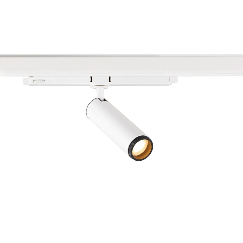 GRIP! M, 3~ spot, cylindrical, 2000-3000K, 15W, DALI, dim-to-warm, touch, 42, white / black