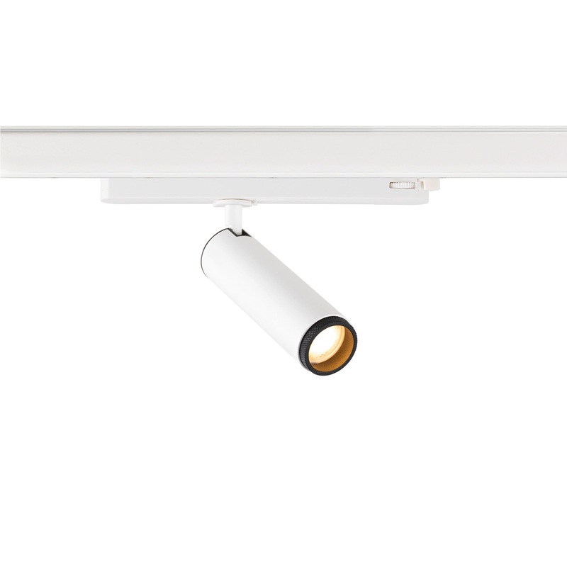GRIP! M, 3~ spot, cylindrical, 2000-3000K, 15W, dim-to-warm, PHASE, 42, white / black