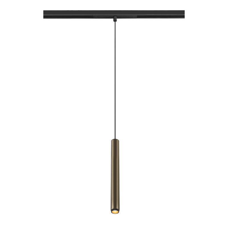 GRIP! S, 48V pendant light, pendant length 200cm, 2000-3000 K, 29, DALI, Dim-to-Warm, bronze / black