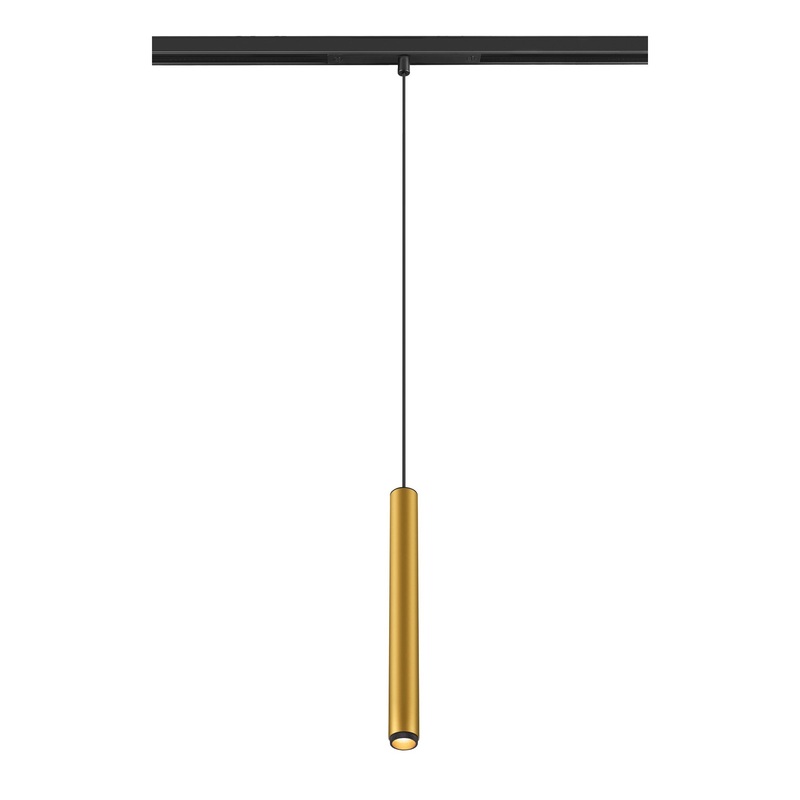 GRIP! S, 48V pendant light, pendant length 200cm, 2000-3000 K, 29, DALI, Dim-to-Warm, gold / black