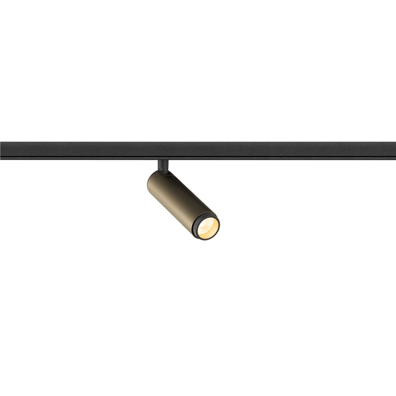 GRIP! S, 48V spot, cylindrical, 2000-3000K, 9.8W, DALI, dim-to-warm, 29, bronze / black