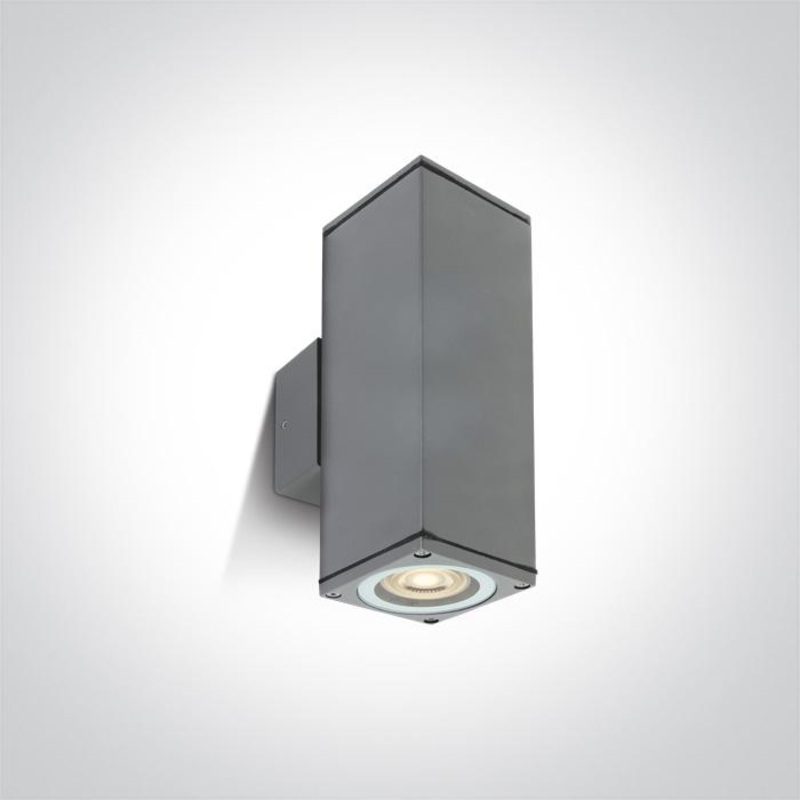 GREY WALL 2xGU10 10w IP54 100-240V