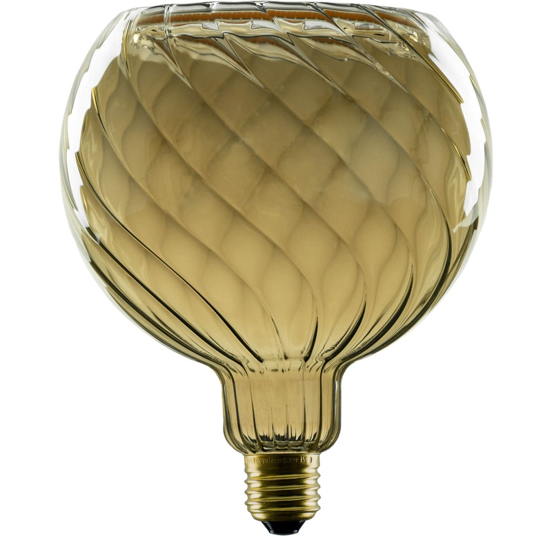 LED Floating Globe 150 twisted, LED bulb, smokey grey, E27, PHASE, 6W, 1900K