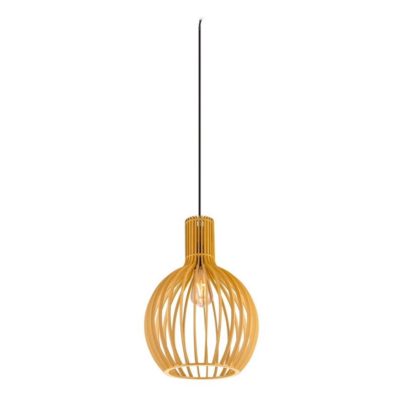 WUD, pendant light, E27, ball shape, open cable end, 1x max. 60W, black