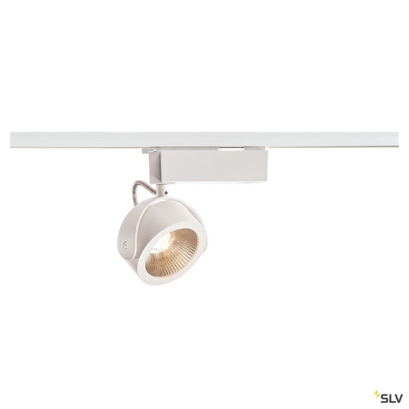 KALU LED Spot for 1 circuit High-voltage Track System, 3000K, white/black, 24, incl. 1 circuit adapter