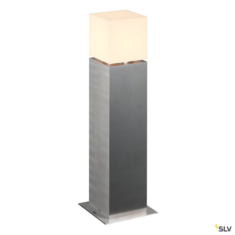 SQUARE POLE 60, E27, outdoor floor stand, stainless steel 304, max. 20W, IP44