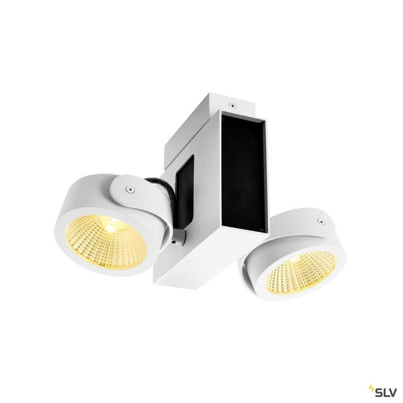 TEC KALU CW, LED Indoor surface-mounted wall and ceiling light double, white/black 24 3000K