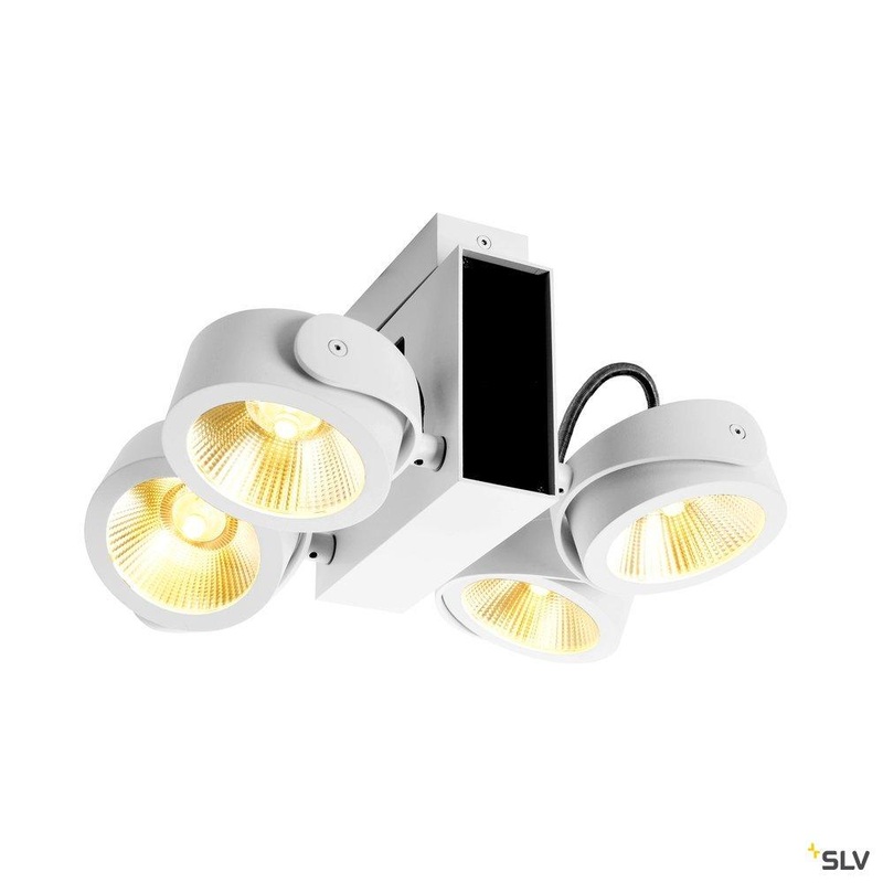 TEC KALU CW, LED Indoor surface-mounted wall and ceiling light, quad white/black 24 3000K