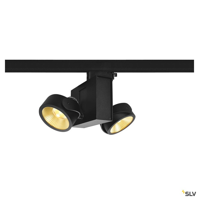 TEC KALU double, black, 60, 3000K, incl. 3-circuit adapter