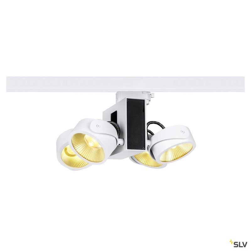 TEC KALU quad white/black 24 3000K, incl. 3-circuit adapter