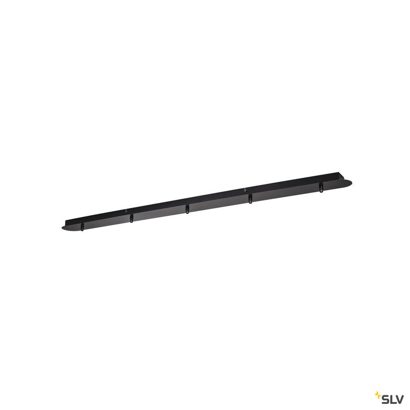 FITU five-way ceiling plate, long, black