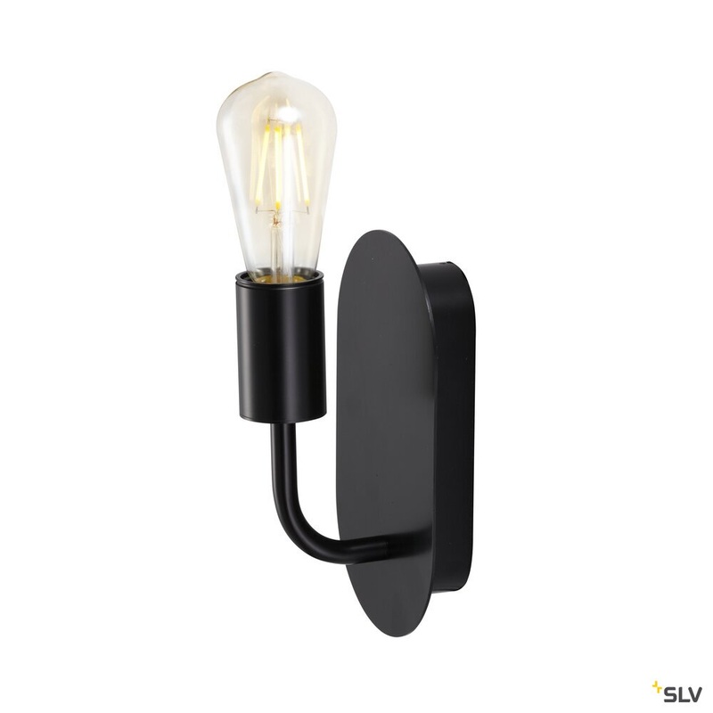 FITU WL, Indoor surface-mounted wall light, E27, black, max. 24W