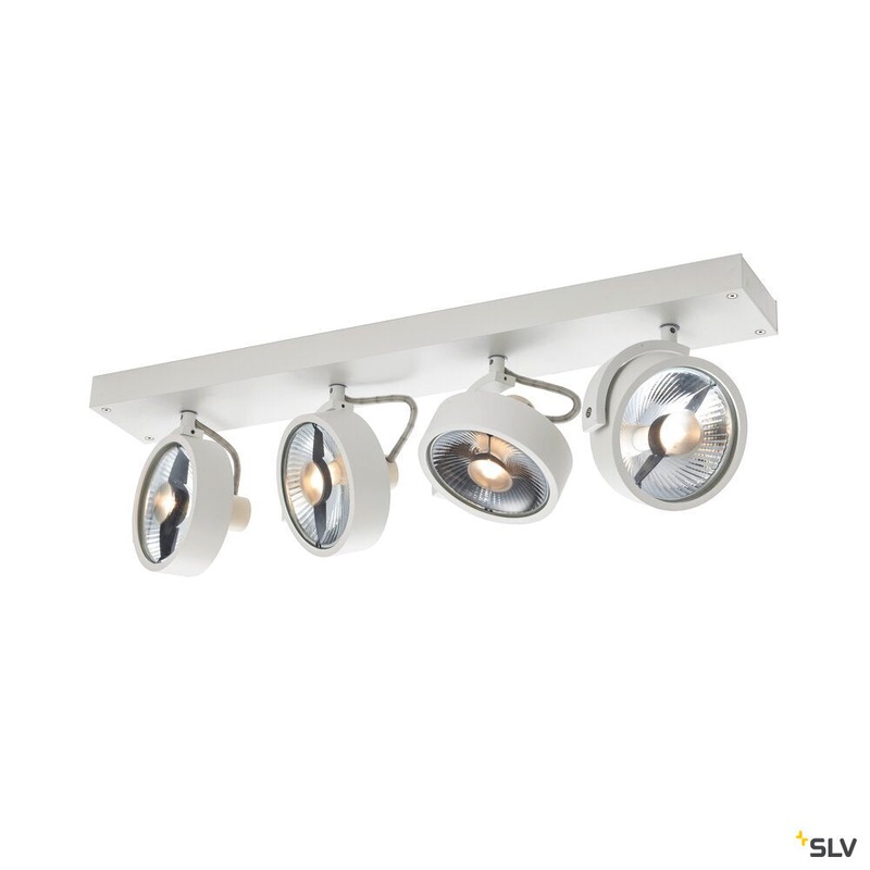 KALU CW, indoor surface-mounted wall and ceiling light, quad, QPAR111 white 4x75W