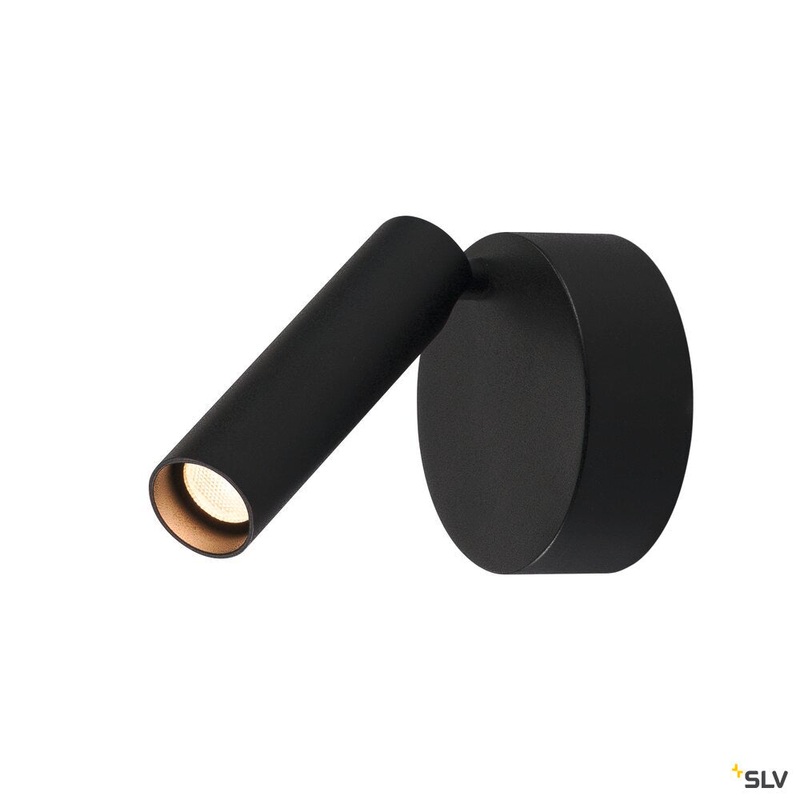 KARPO 30 CW, LED Indoor surface-mounted wall and ceiling light, single black 3000K dimmable