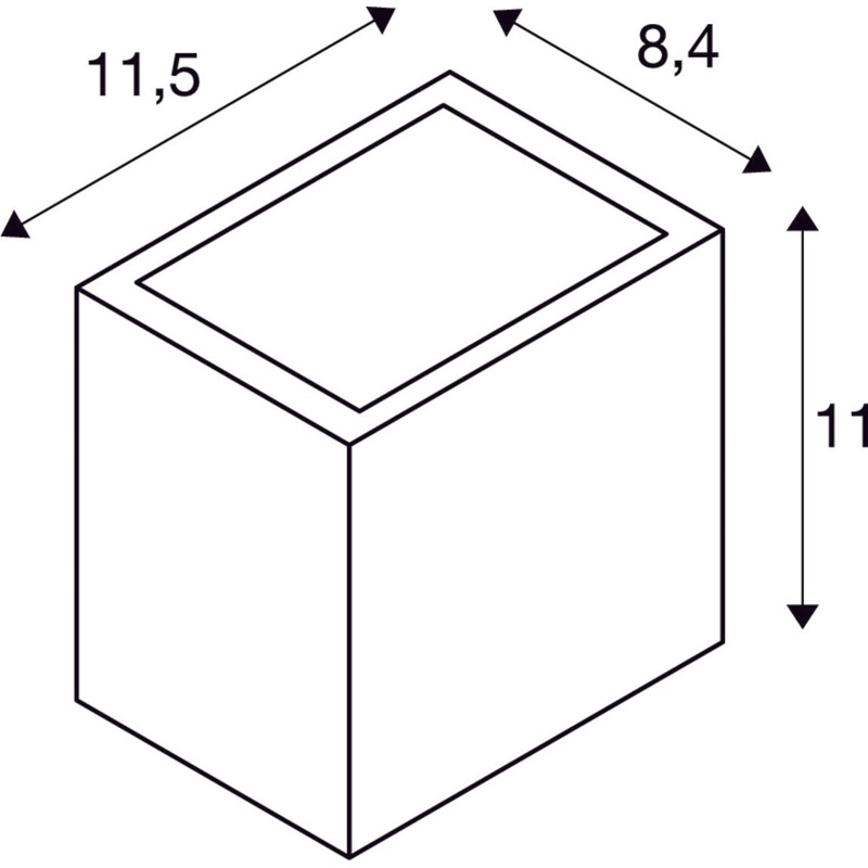 SITRA CUBE WL, LED outdoor surface-mounted wall and ceiling light, rust coloured, IP44, 3000K, 10W