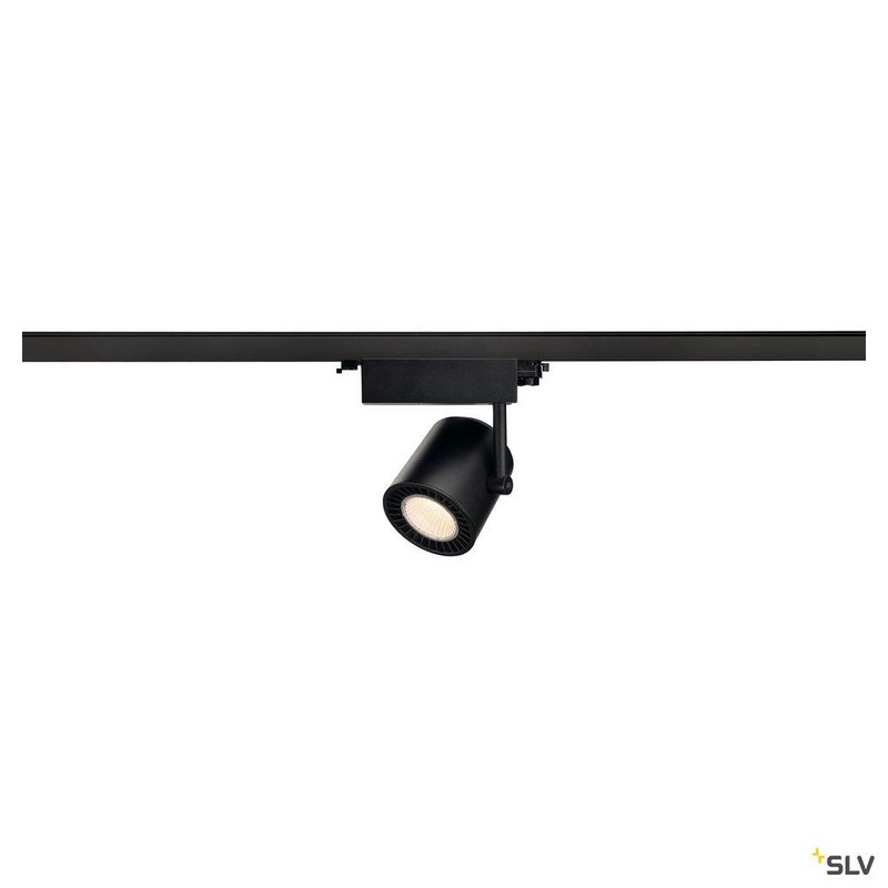 3~ SUPROS TRACK LED 3-circuit system luminaire black 3000K CRI90 60 reflector 3380lm incl. 3-circuit adapter