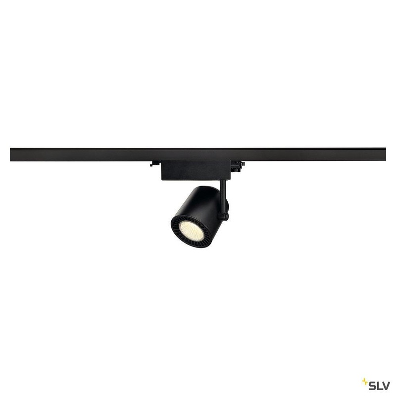 3~ SUPROS TRACK LED 3-circuit system luminaire black 4000K CRI90 60 3520lm reflector incl. 3-circuit adapter