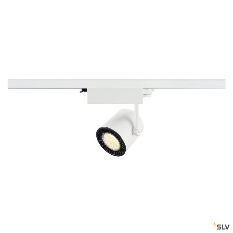 3~ SUPROS TRACK LED 3-circuit system luminaire white 4000K CRI90 60 reflector 2700lm incl. 3-circuit adapter