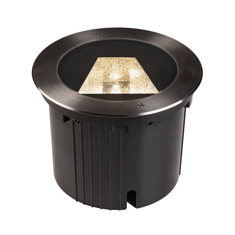 DASAR 270, Outdoor LED inground fitting, 3000K, round, IP67, asymmetrical beam