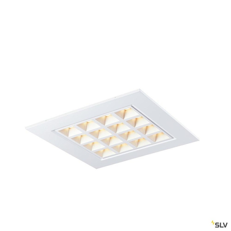 PAVANO 600×600 Indoor LED recessed ceiling light white 3000K UGR<(><<)>16
