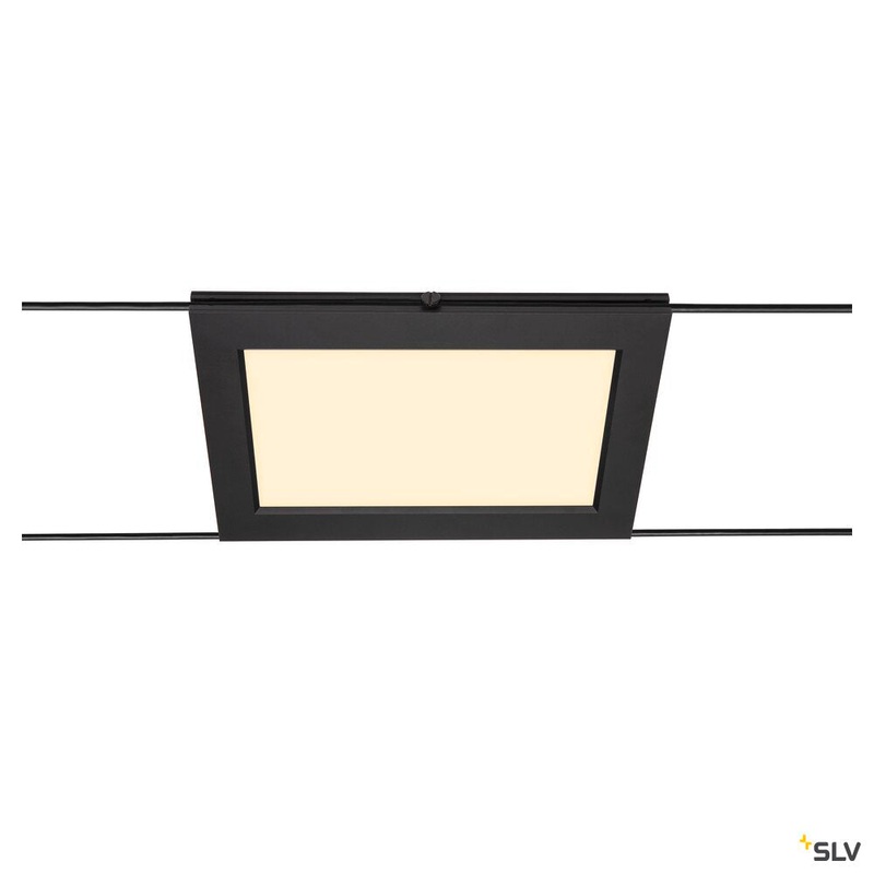 PLYTTA rectangular, cable luminaire for the TENSEO low voltage cable system, 2700K, black
