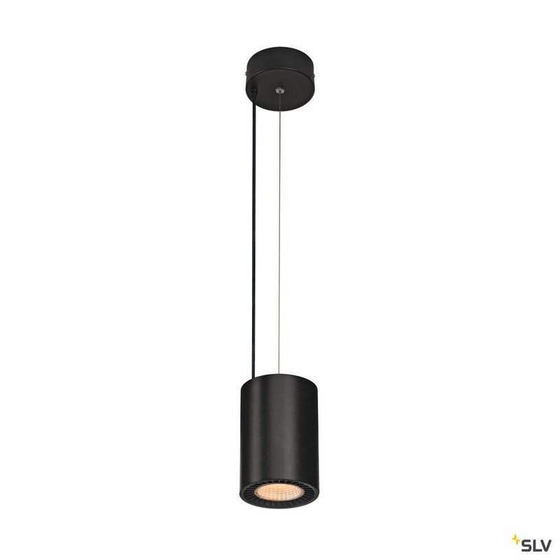 SUPROS PD, Indoor LED pendant, round, black, 3000K, 60 reflector, CRI90, 2600lm