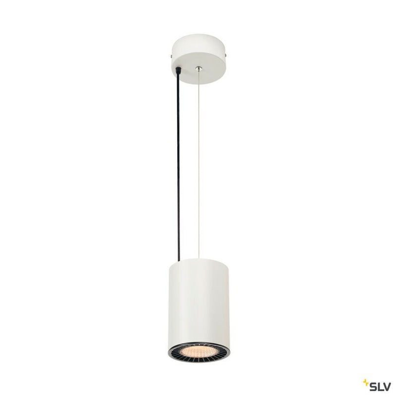 SUPROS PD, Indoor LED pendant, round, white, 3000K, 60 reflector, CRI90, 2600lm
