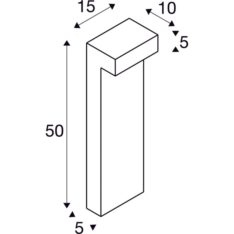 L-LINE OUT 50 FL POLE, Outdoor LED free-standing light horizontal anthracite CCT switch 3000/4000K