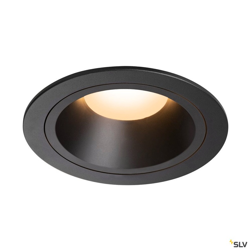 NUMINOS DL L, Indoor LED recessed ceiling light black/black 2700K 20 gimballed, rotating and pivoting