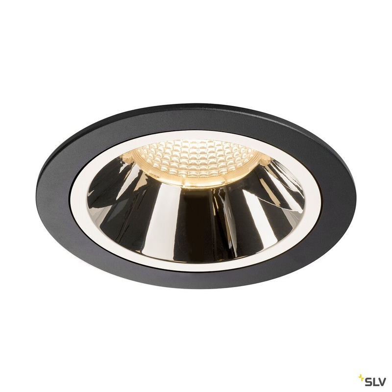 NUMINOS DL L, Indoor LED recessed ceiling light black/chrome 2700K 20