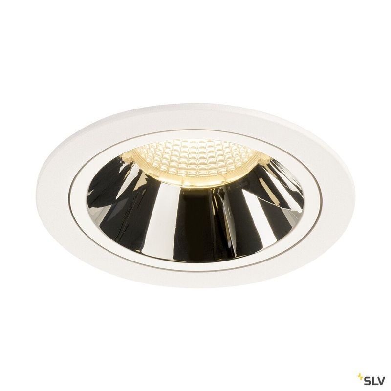 NUMINOS DL L, Indoor LED recessed ceiling light white/chrome 3000K 20