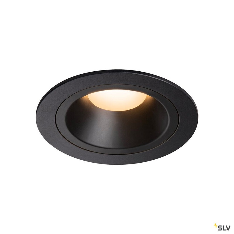 NUMINOS DL M, Indoor LED recessed ceiling light black/black 2700K 20, including leaf springs