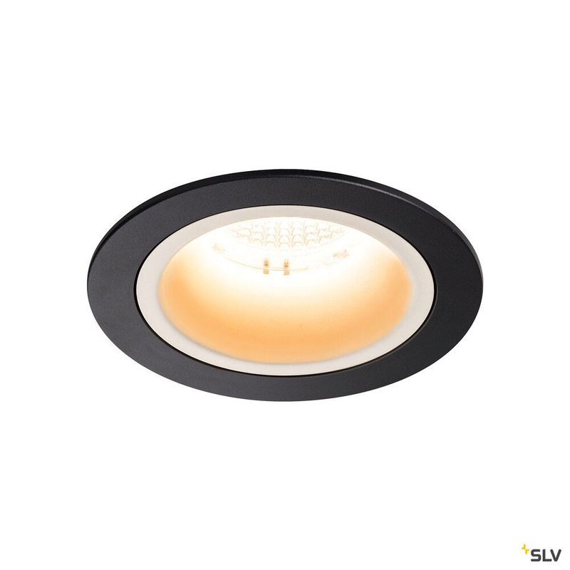 NUMINOS DL M, Indoor LED recessed ceiling light black/white 2700K 20, including leaf springs