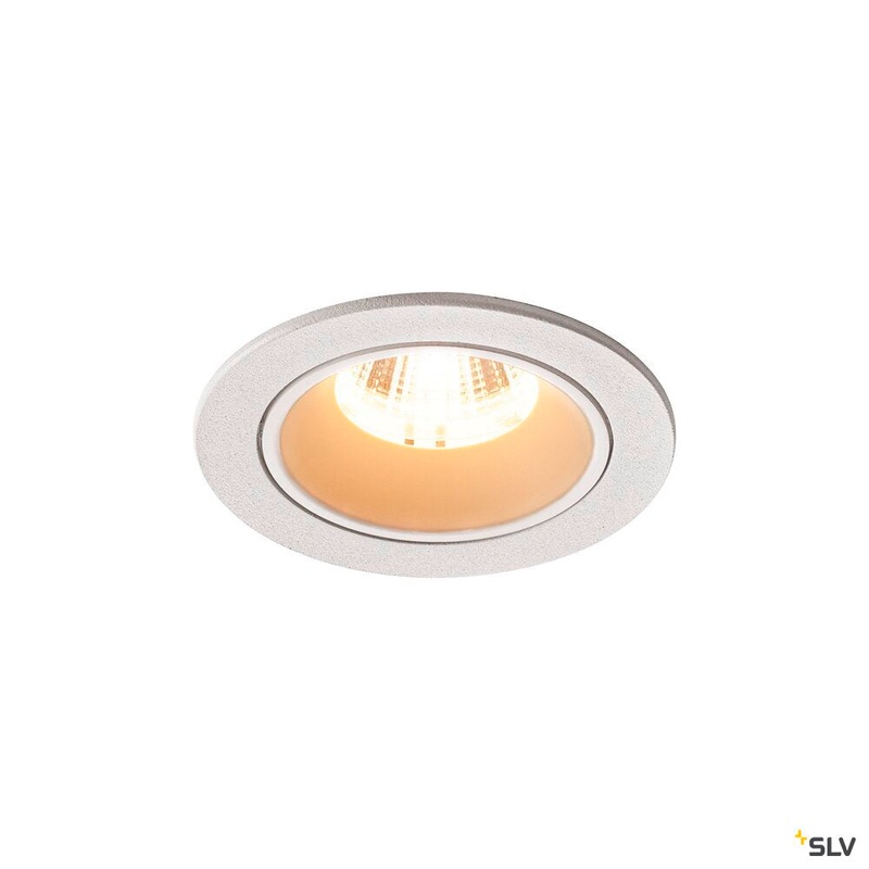 NUMINOS DL S, Indoor LED recessed ceiling light white/white 2700K 20 gimballed, rotating and pivoting, including leaf springs