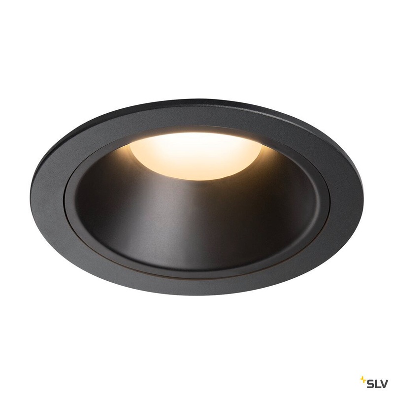 NUMINOS DL XL, Indoor LED recessed ceiling light black/black 3000K 20