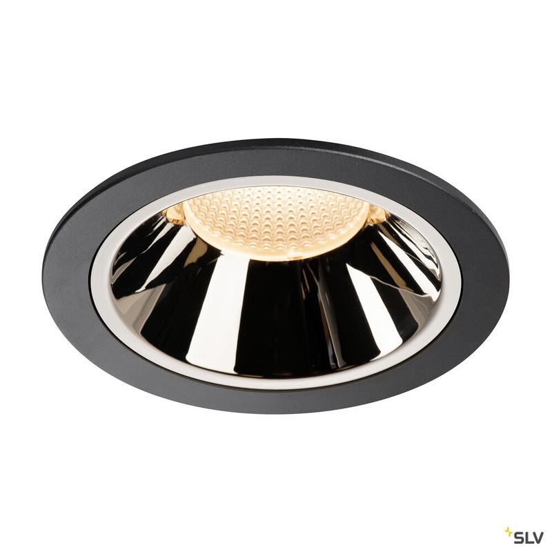 NUMINOS DL XL, Indoor LED recessed ceiling light black/chrome 2700K 20
