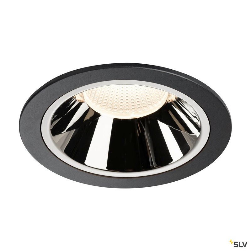NUMINOS DL XL, Indoor LED recessed ceiling light black/chrome 4000 20
