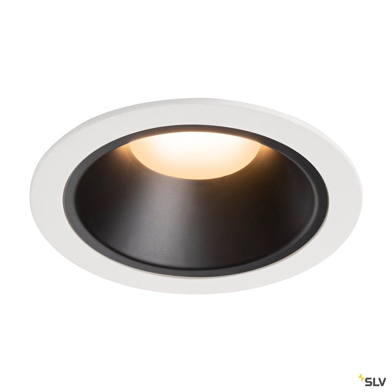 NUMINOS DL XL, Indoor LED recessed ceiling light black/white 2700K 20